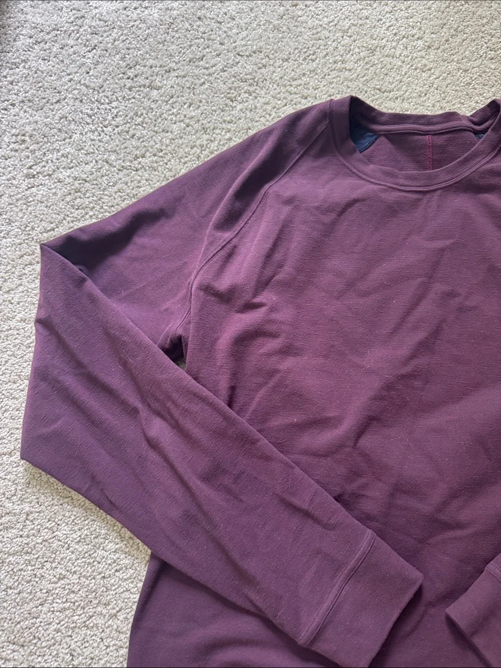 LULULEMON Maroon Long Sleeve Thermal Top L